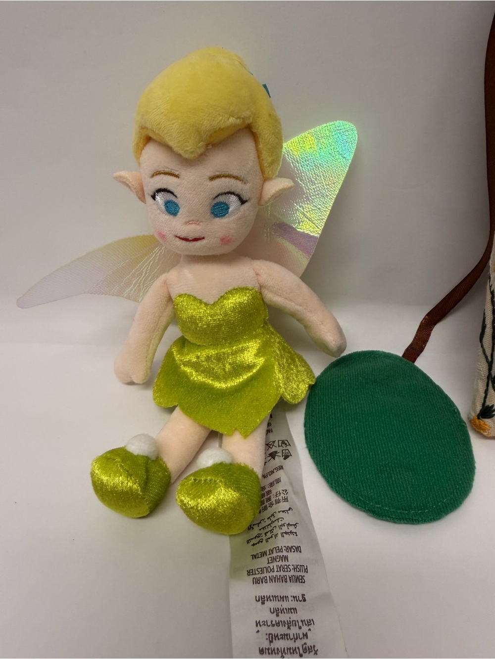 New Disney Tinker Bell from Peter Pan Shoulder Pal Magnetic Plush Doll.